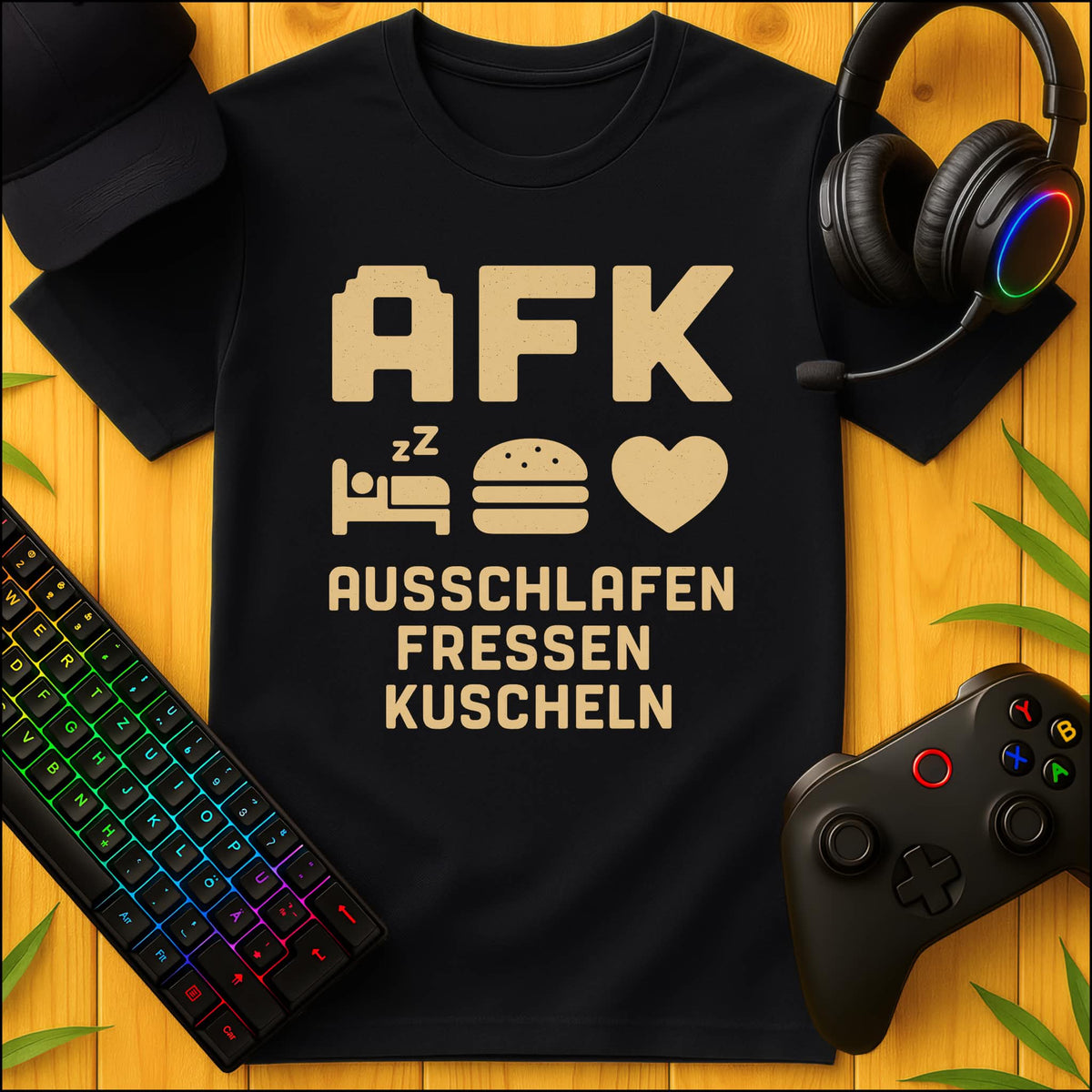 AFK Sleeping In Eating Cuddling T-Shirt for Kids