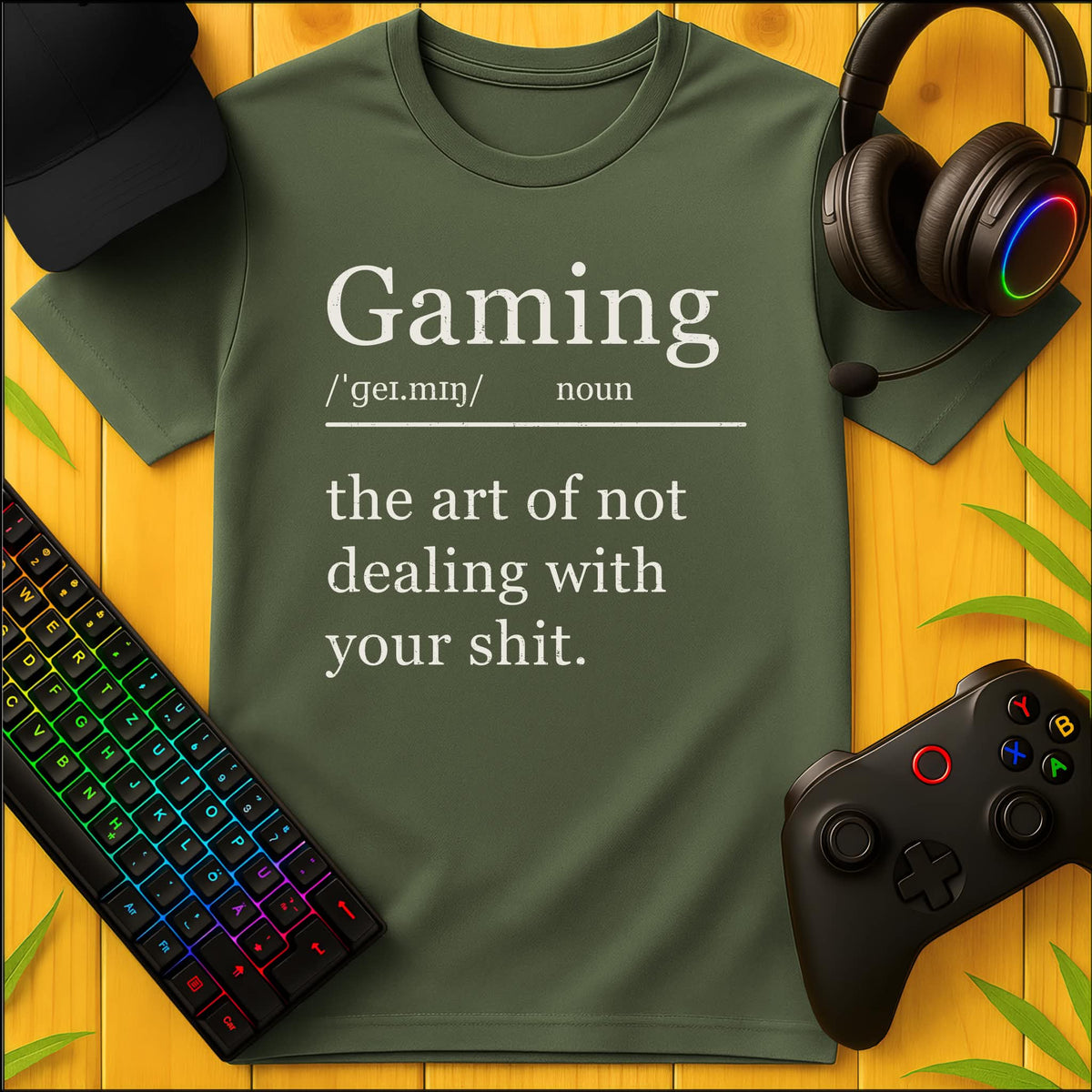 Gaming Definition The Art Serif T-Shirt