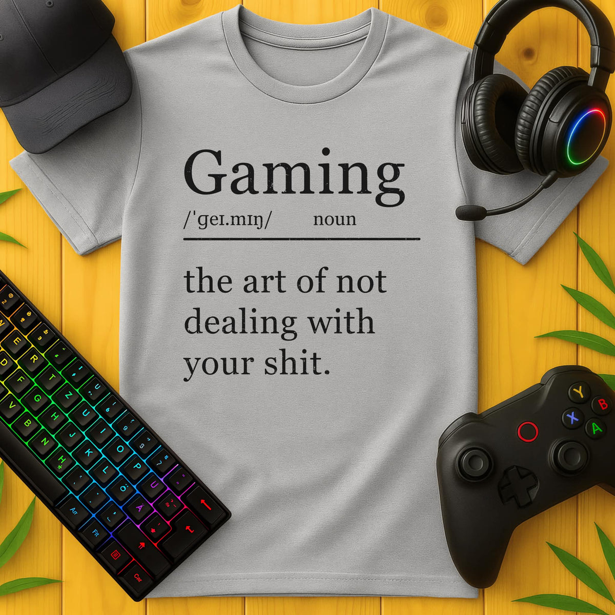 Gaming Definition The Art Serif T-Shirt