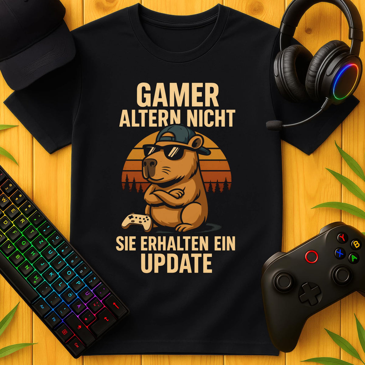 Gamers Don't Age Update Capybara T-Shirt