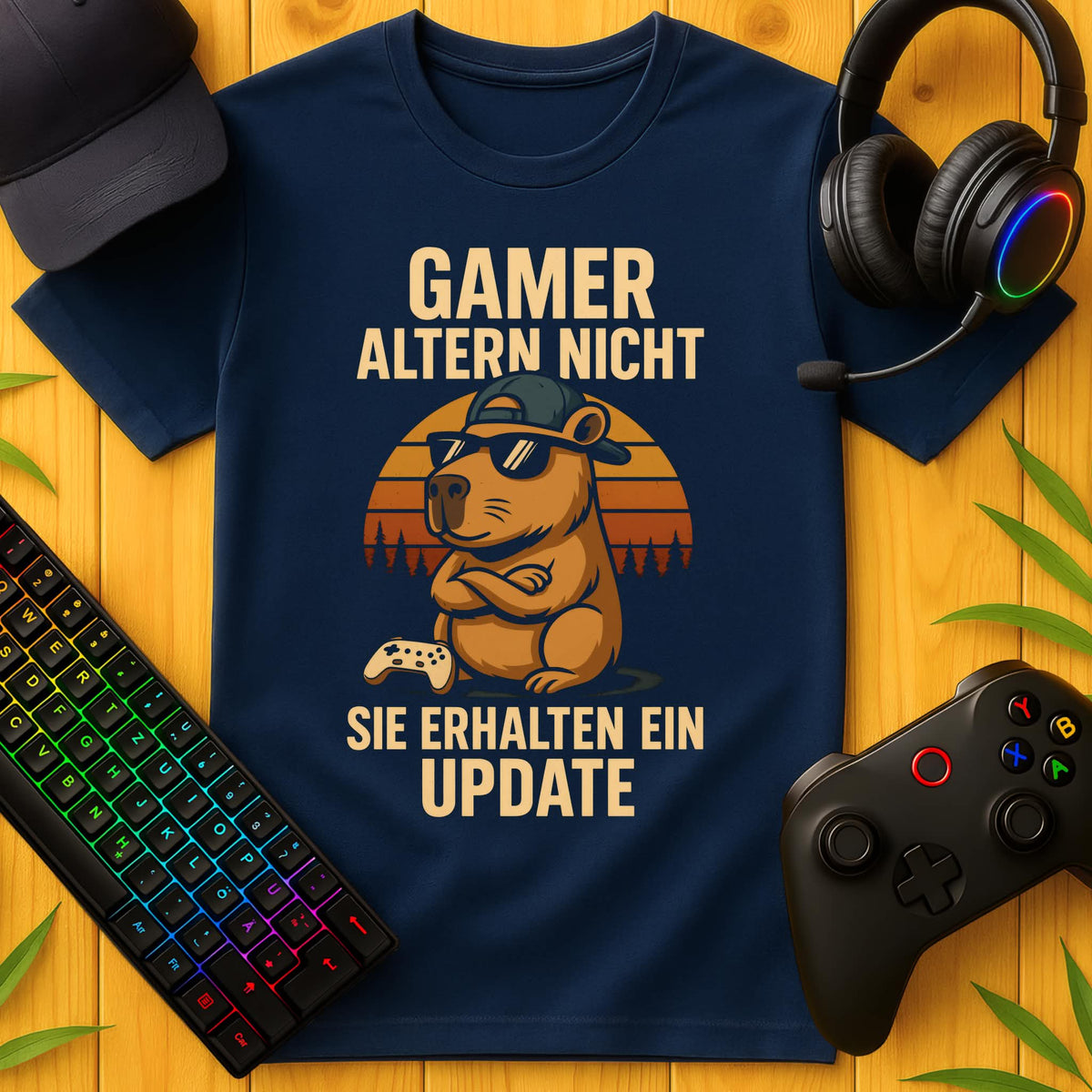 Gamers Don't Age Update Capybara T-Shirt
