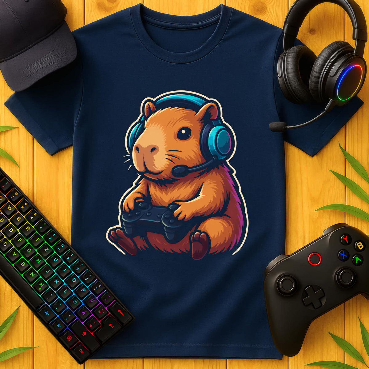 Gaming Capybara Headset Kids' T-Shirt