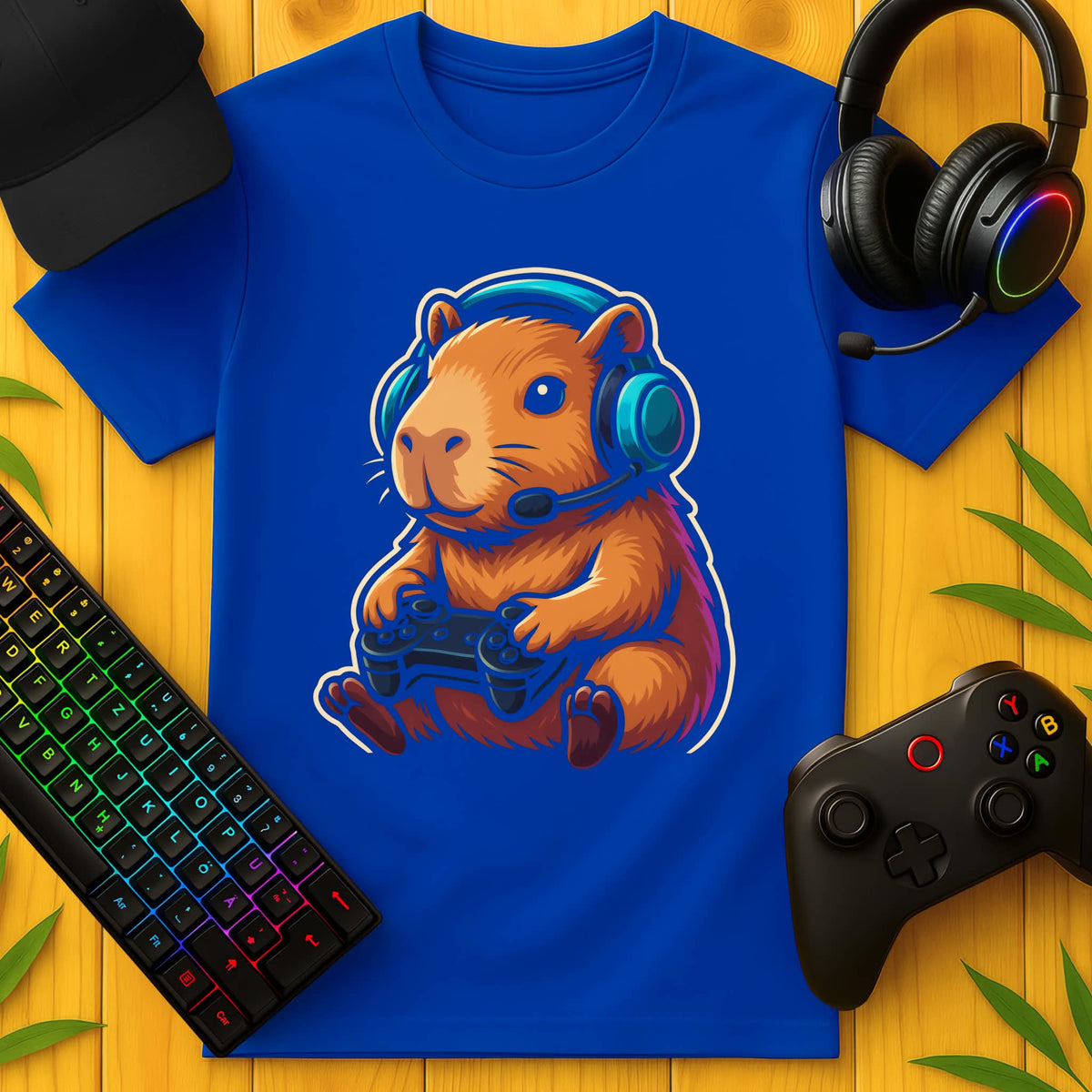 Gaming Capybara Headset Kids' T-Shirt