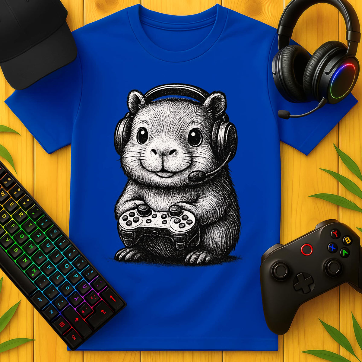 Cute Capybara B&W T-Shirt
