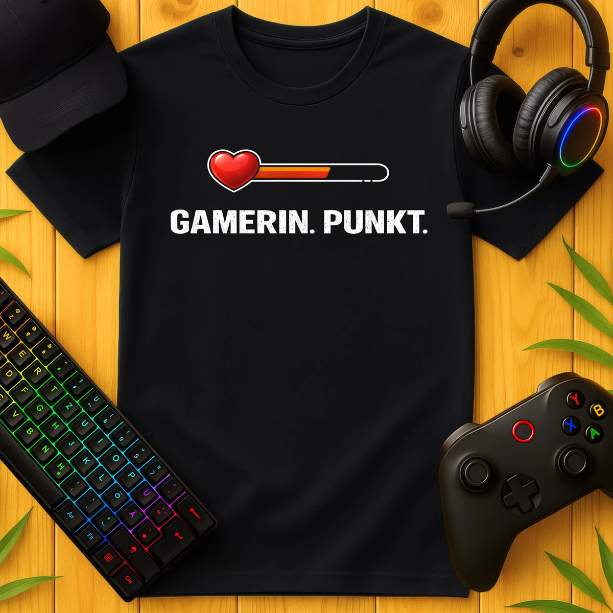 Gamer Girl Dot Heart T-Shirt