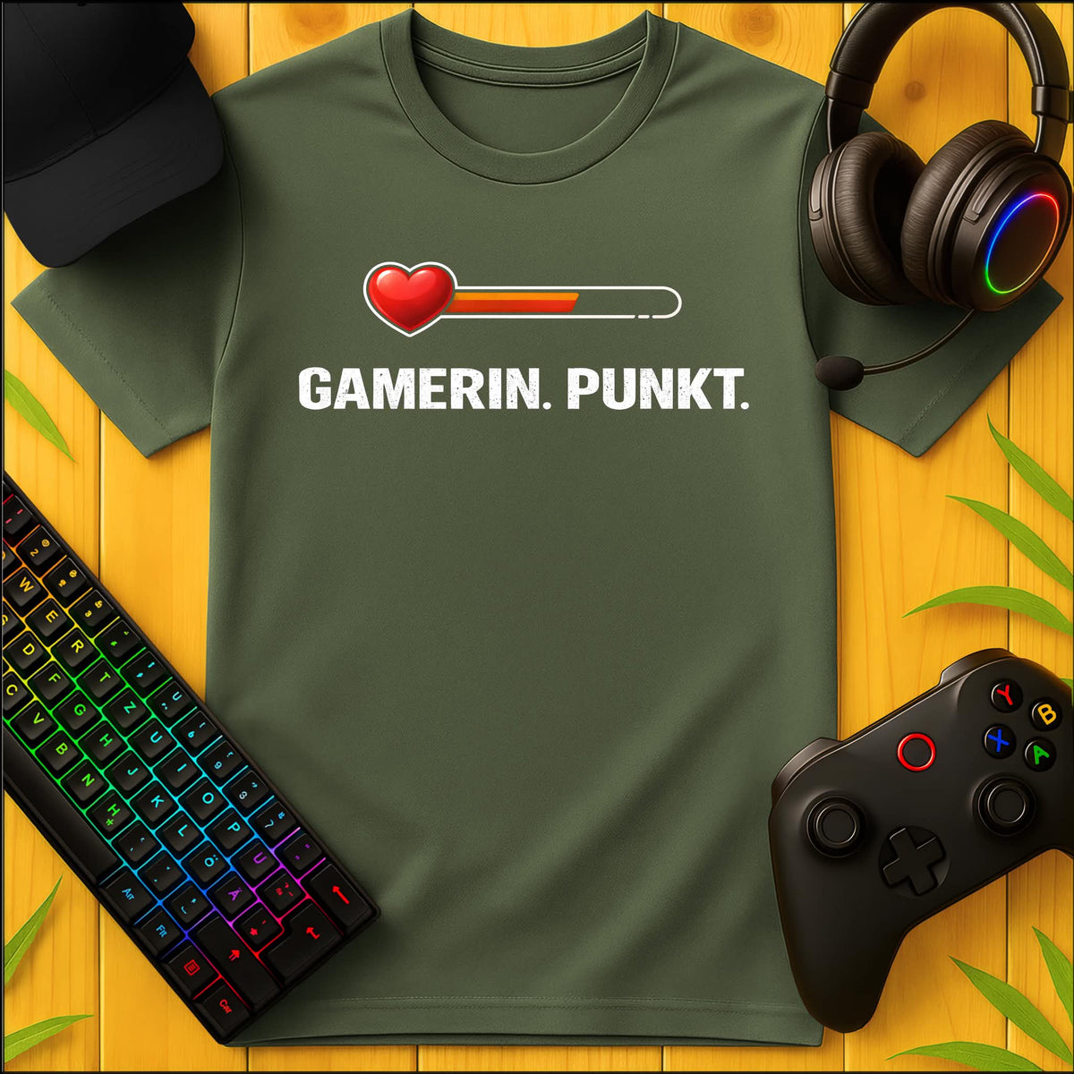 Gamer Girl Dot Heart T-Shirt