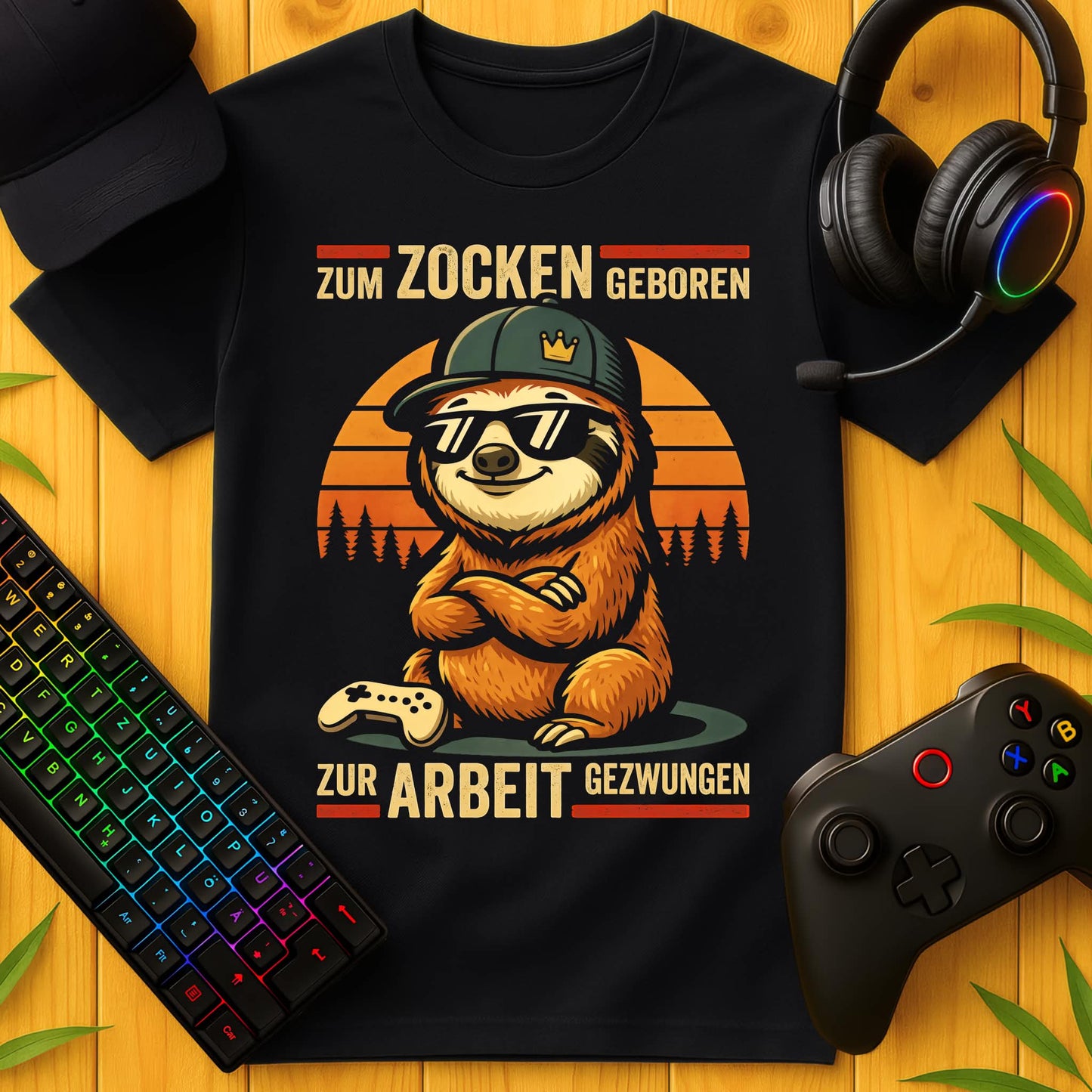 Born to Game Sloth T-Shirt