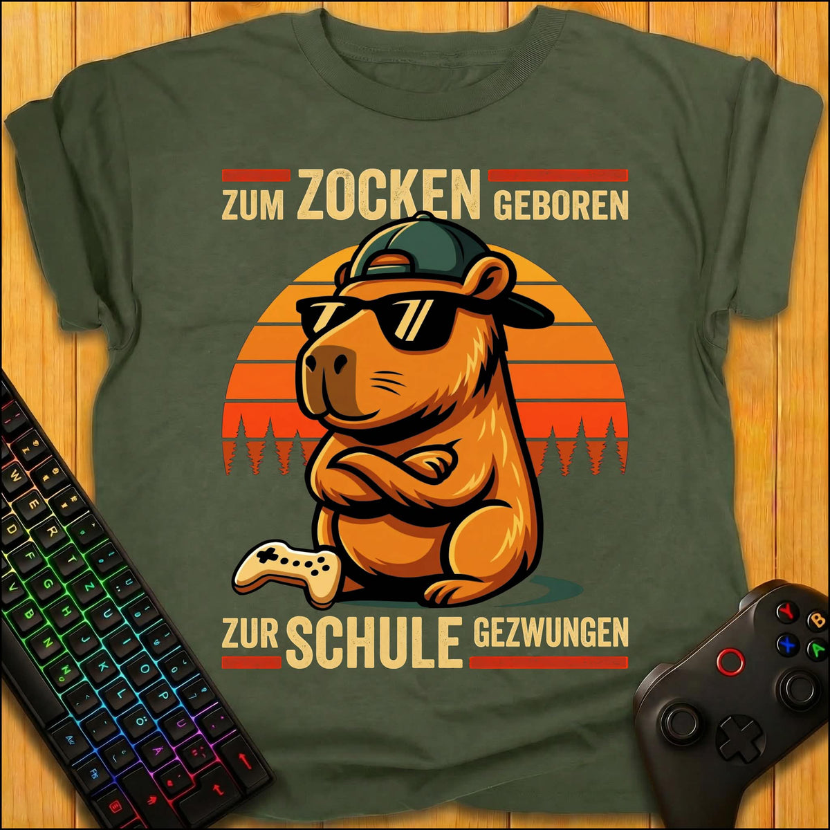 Born to Game School Capybara T-Shirt