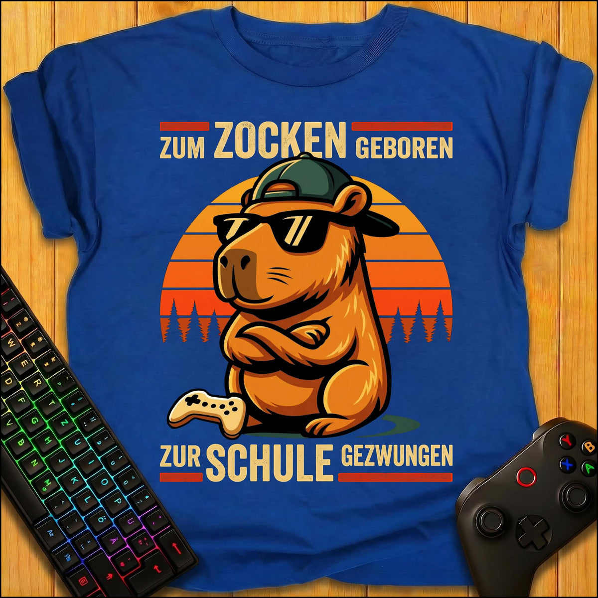 Born to Game School Capybara T-Shirt