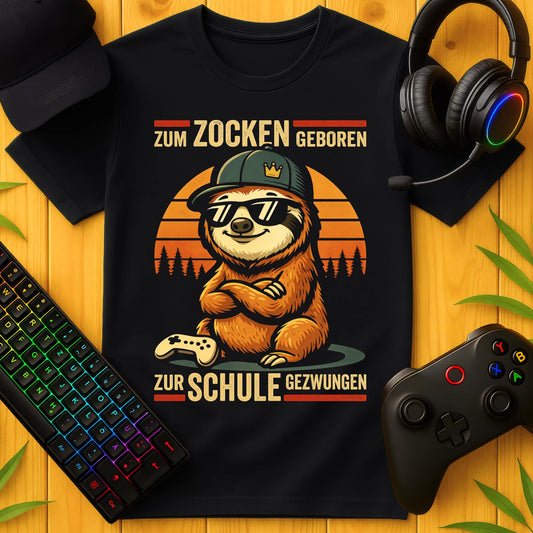 Born to Game School-Sloth T-Shirt