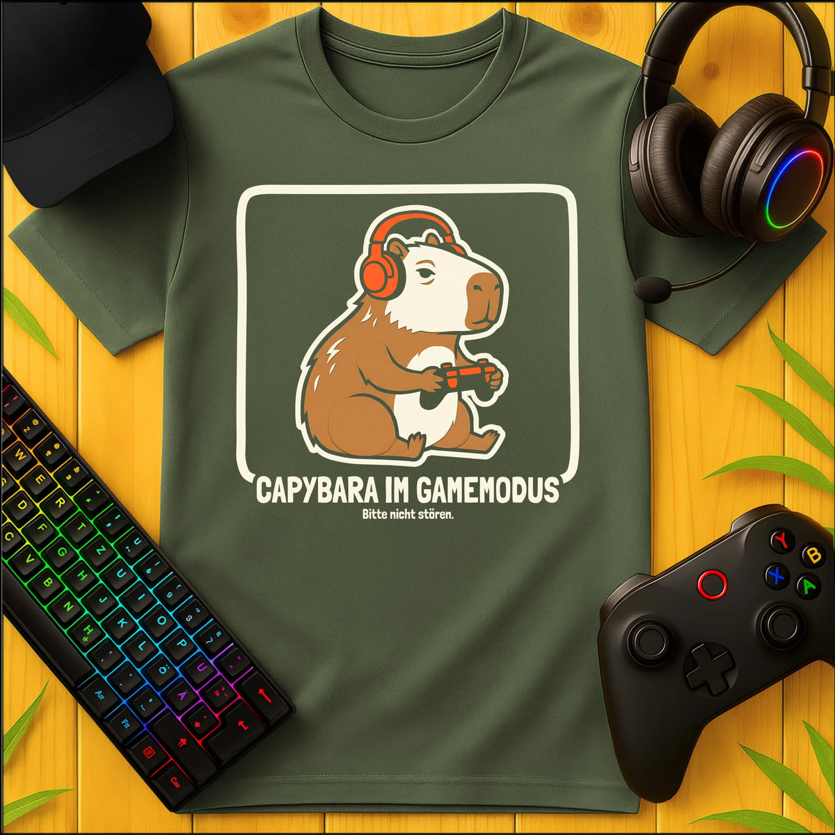 Capybara im Gamemodus T-Shirt