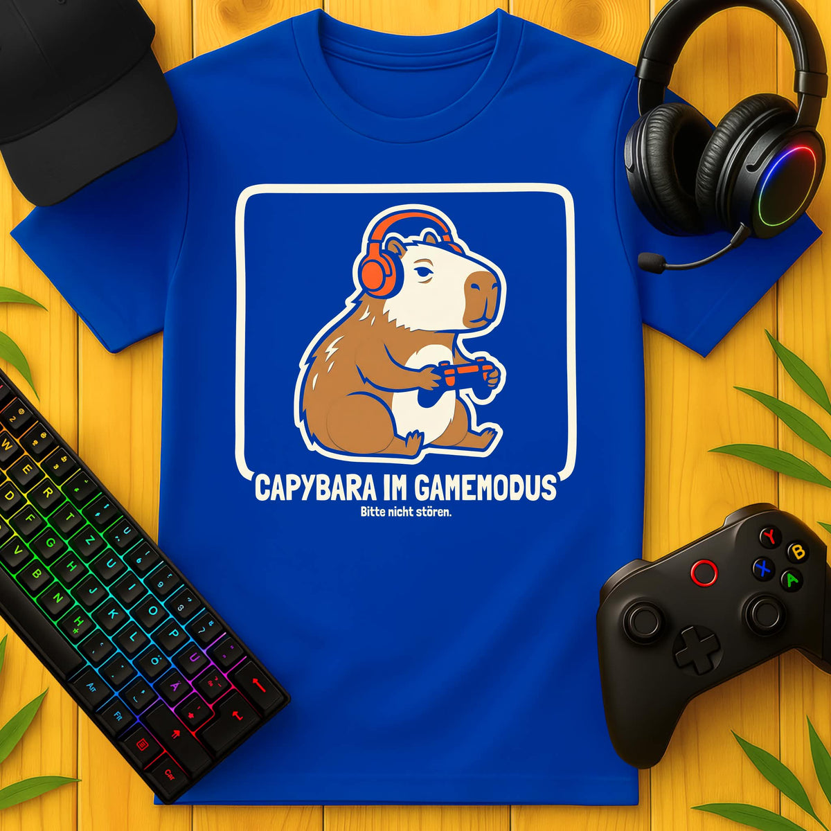 Capybara im Gamemodus T-Shirt für Kids