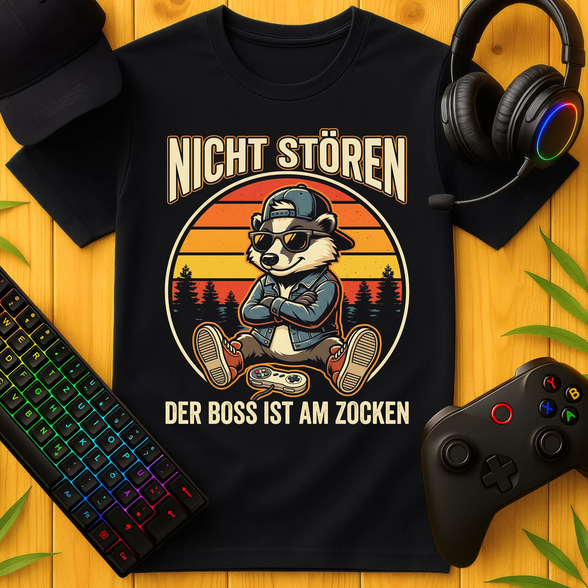 Boss am Zocken T-Shirt für Kids