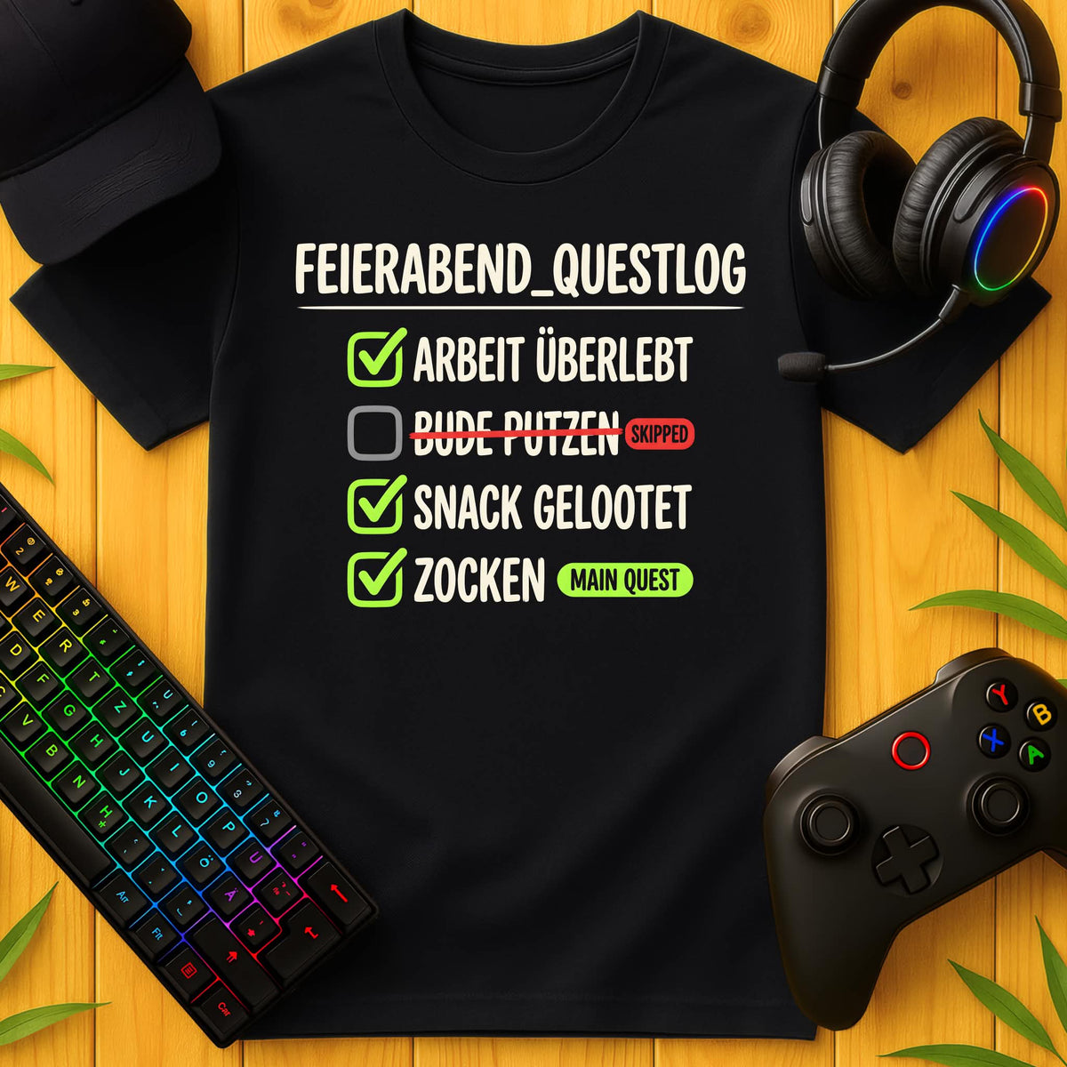 After-Work Quest Log Script T-Shirt