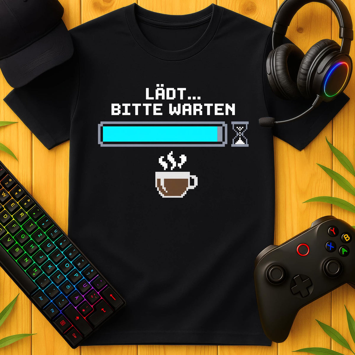 Bitte Warten Kaffee T-Shirt