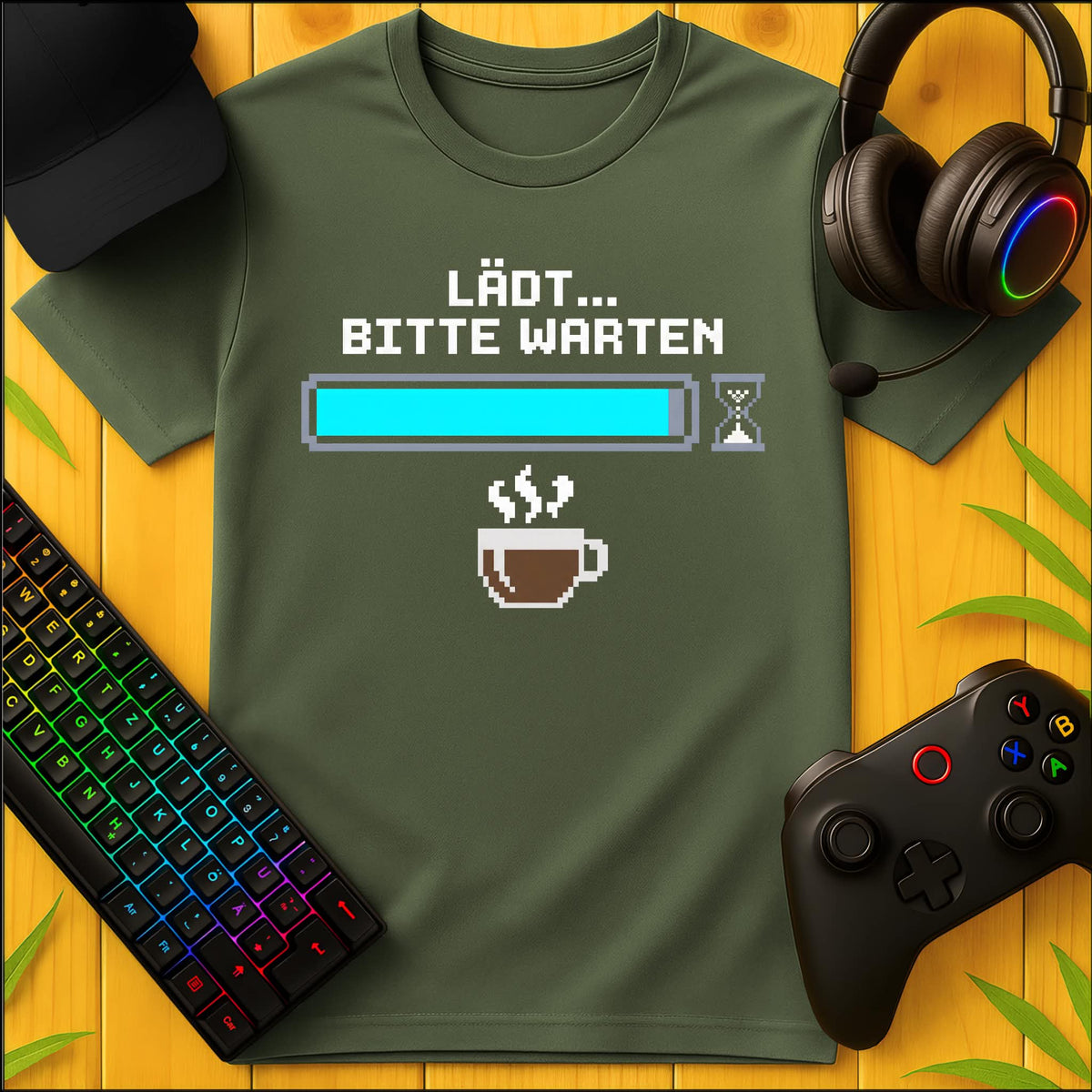 Bitte Warten Kaffee T-Shirt