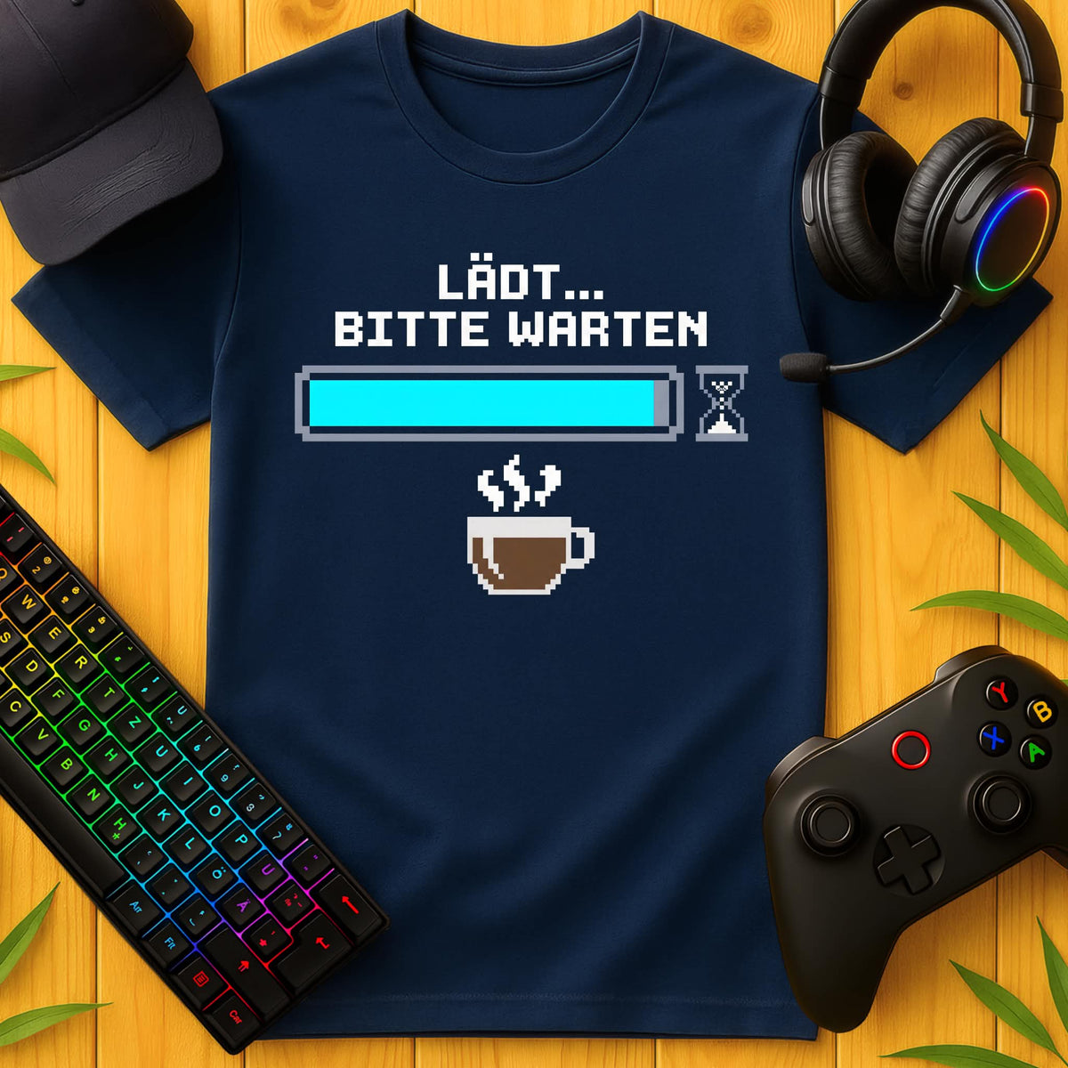 Bitte Warten Kaffee T-Shirt