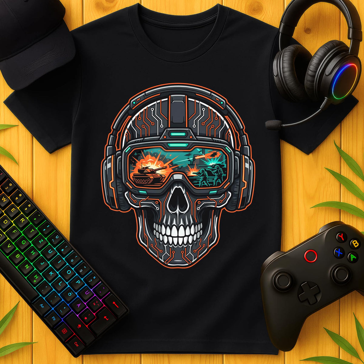 Techno Skull Front T-Shirt