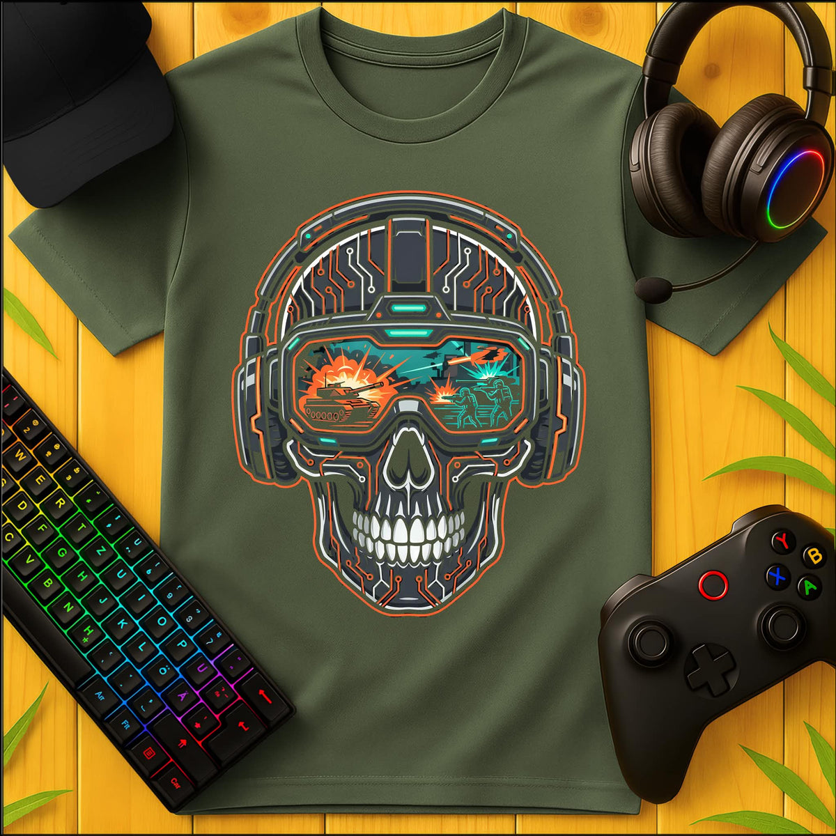 Techno Skull Front T-Shirt