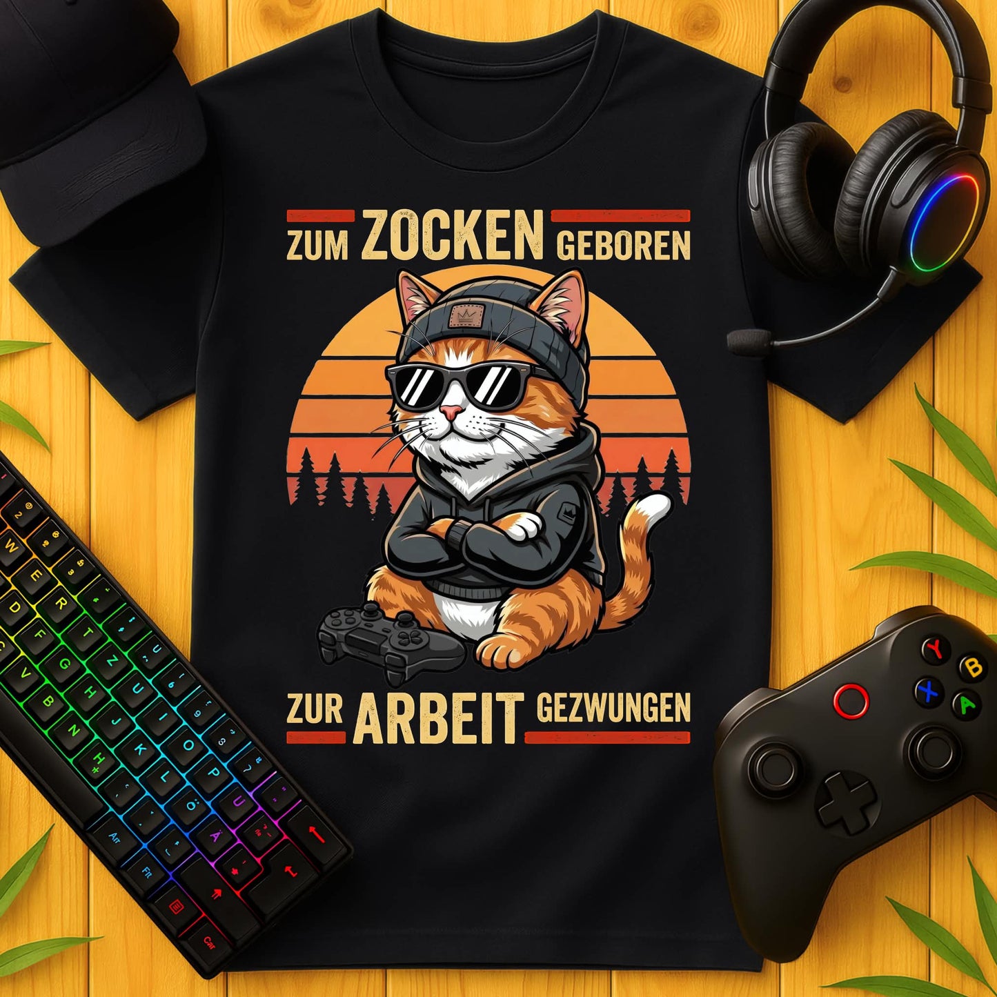 Born to Game Cat T-Shirt