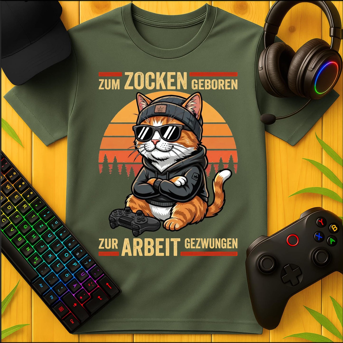 Born to Game Cat T-Shirt