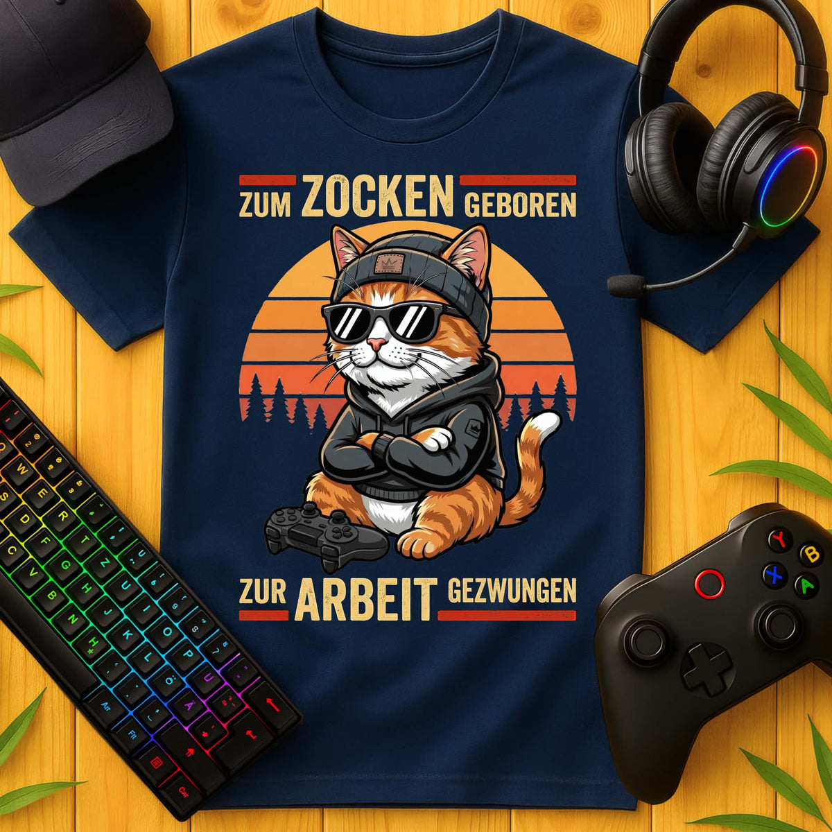 Born to Game Cat T-Shirt