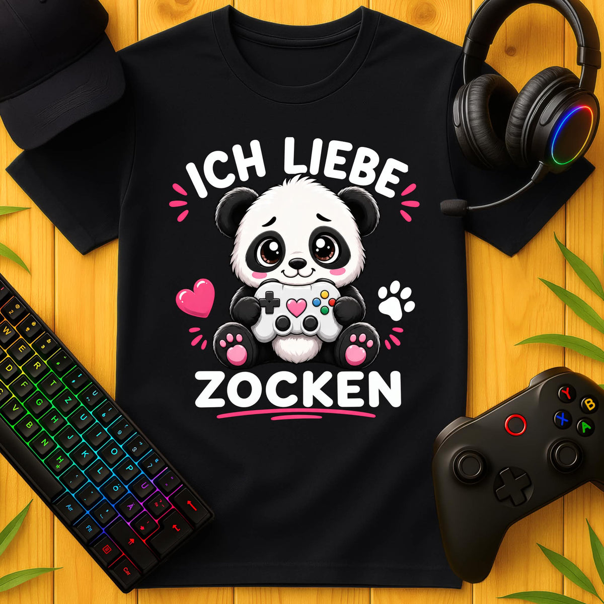 I Love Gaming Panda T-Shirt