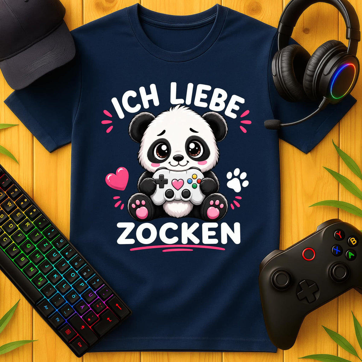 I Love Gaming Panda T-Shirt