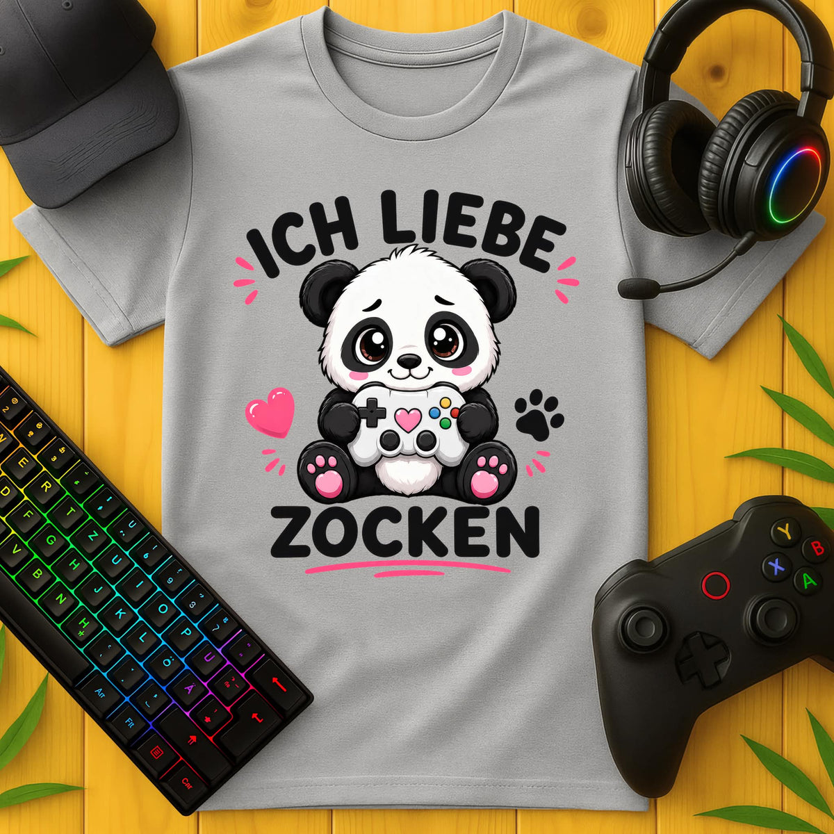 I Love Gaming Panda T-Shirt