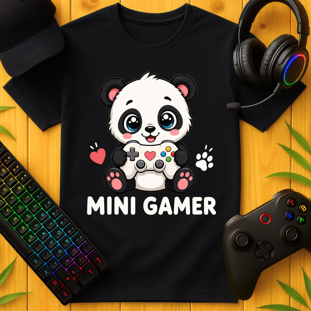 Mini Gamer Panda T-Shirt