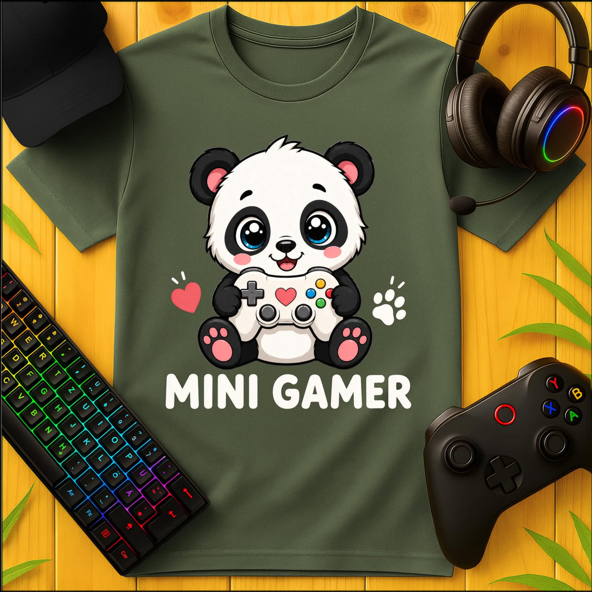 Mini Gamer Panda T-Shirt