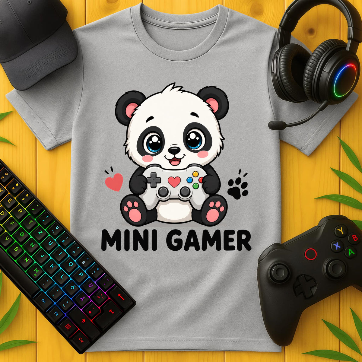 Mini Gamer Panda T-Shirt