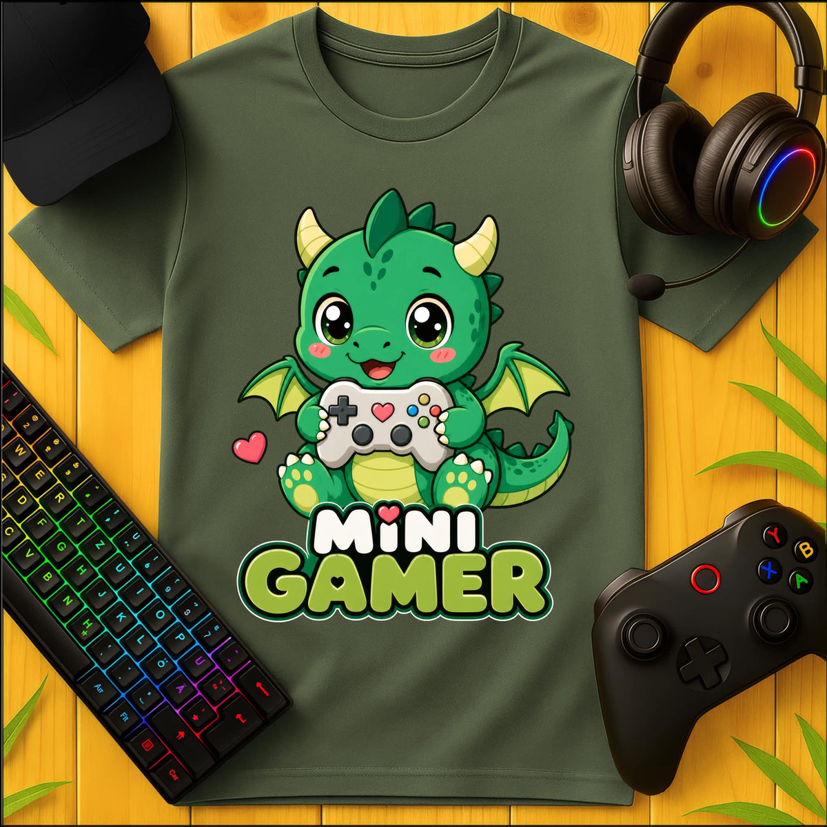Mini Gamer Drachen T-Shirt