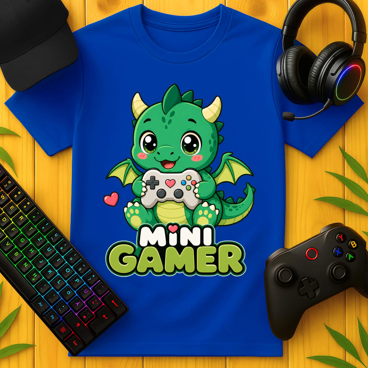 Mini Gamer Drachen T-Shirt für Kids