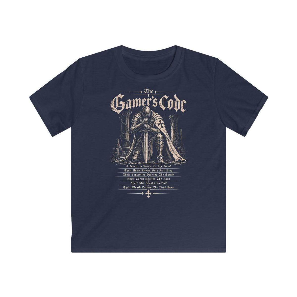 Ritter Ruinen Code T-Shirt für Kids